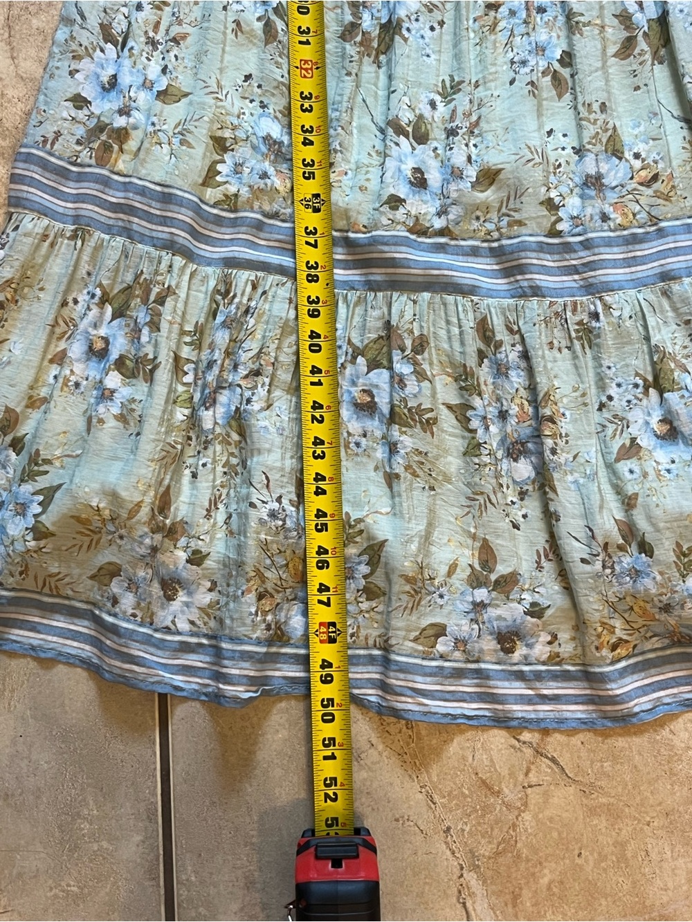 Sweet Wanderer Floral Tie Strap Tiered Maxi Dress Size Large - Picture 11 of 13